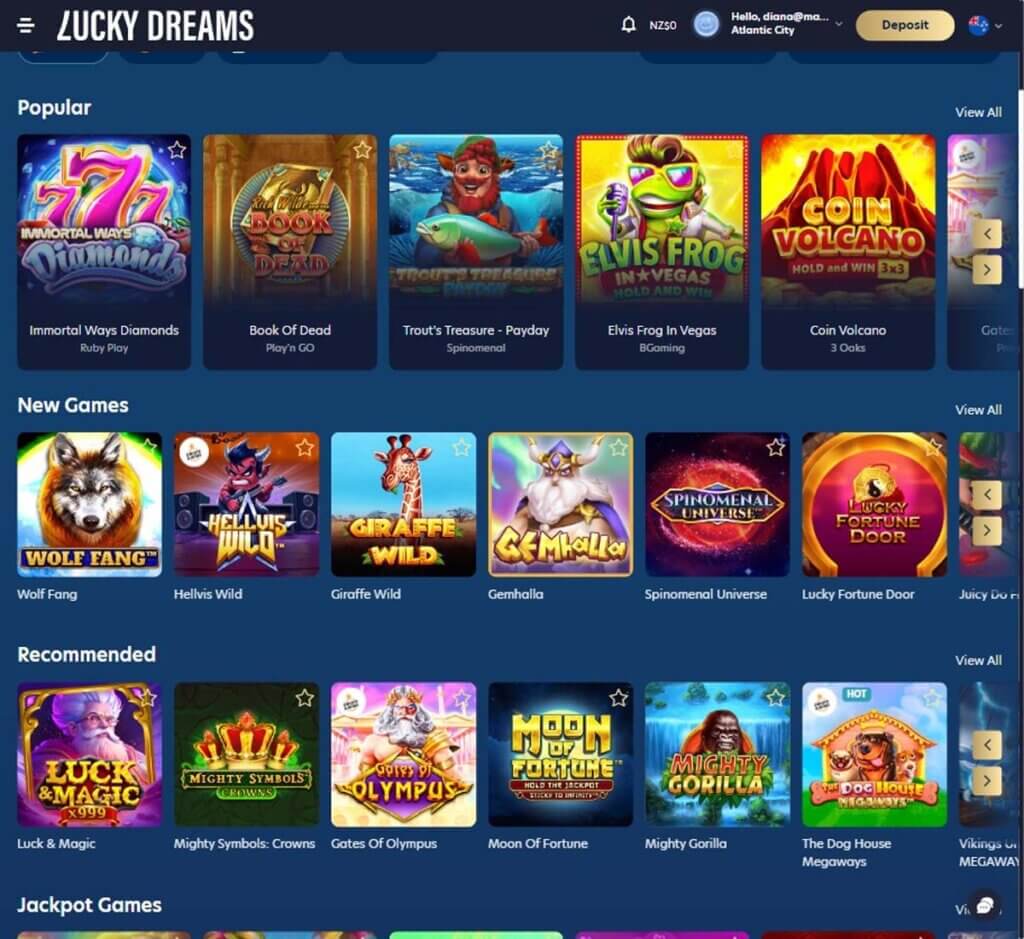 lucky-dreams-casino-game-types-review