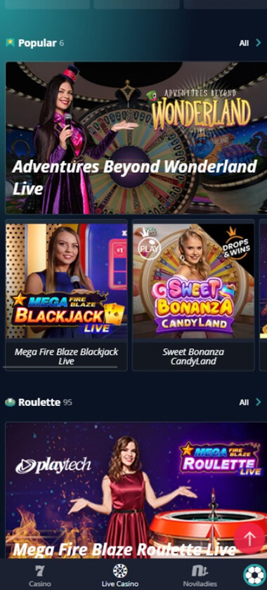 Novibet Casino mobile preview 2