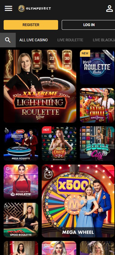 OlympusBet Casino mobile preview 1