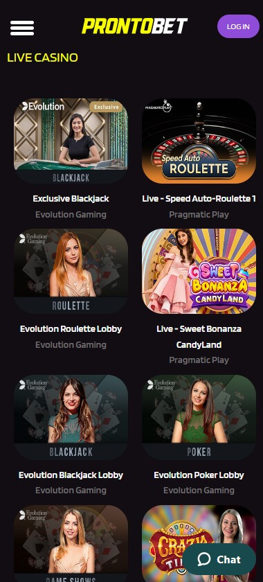 ProntoBet Casino mobile preview 2