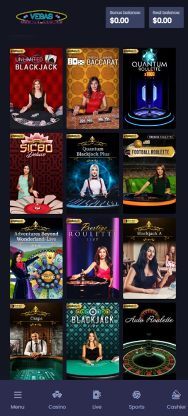 Vegas Mobile Casino mobile preview 1