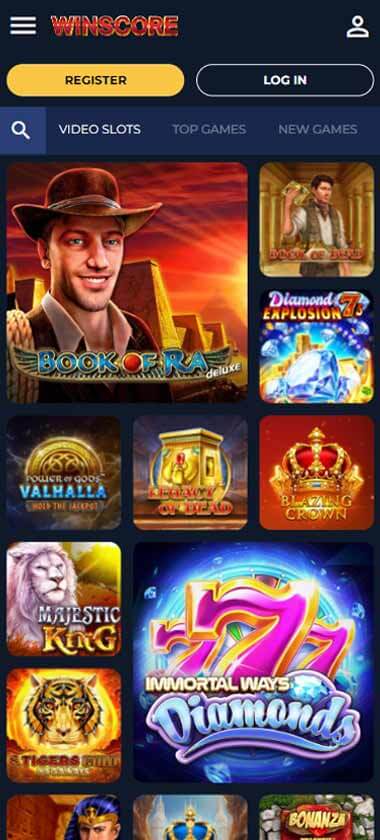 Winscore Casino mobile preview 1