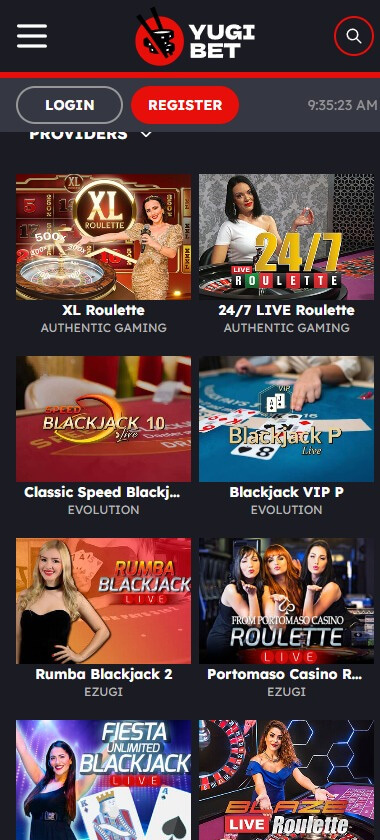 YugiBet Casino mobile preview 2